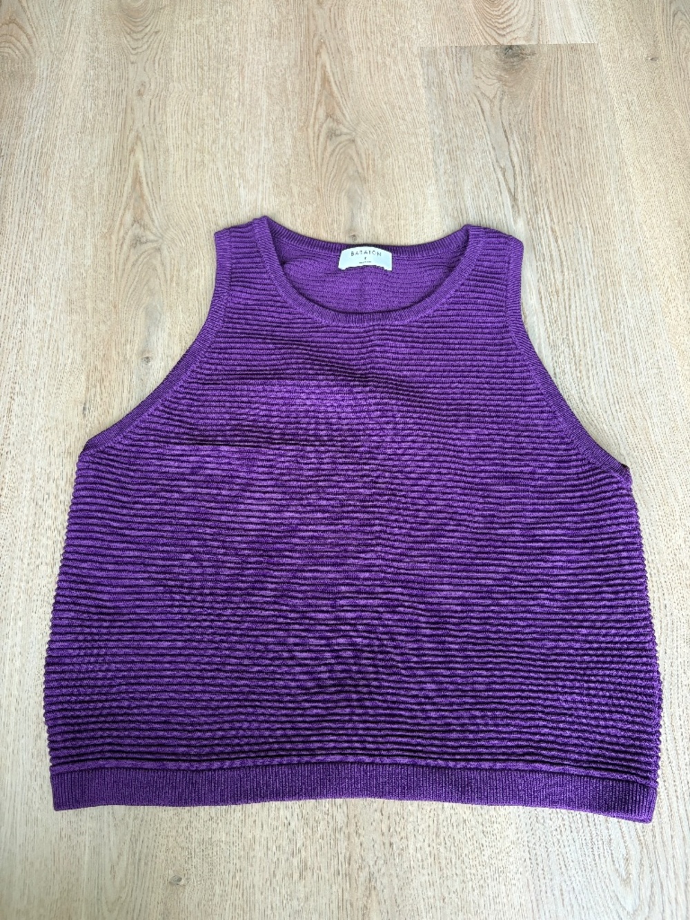 Aritzia Baboon Ribbed Purple Tank Top